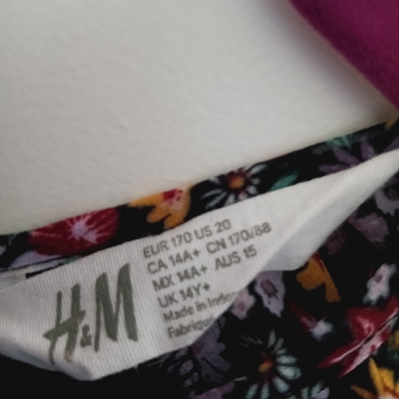 H&M Floral Side Bow Fully-lined Girls Dress - Picture 5 of 9